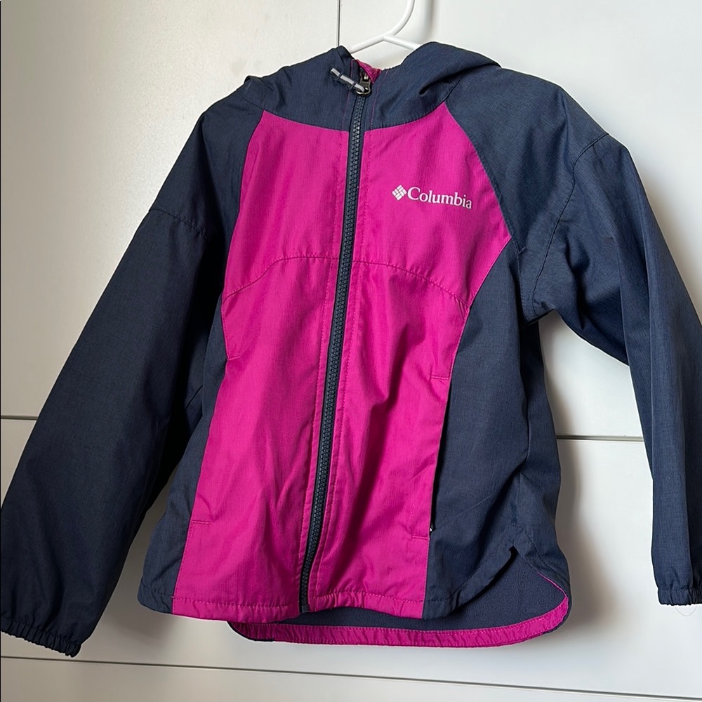 Columbia Pink and Blue Raincoat for Outdoor Adventures